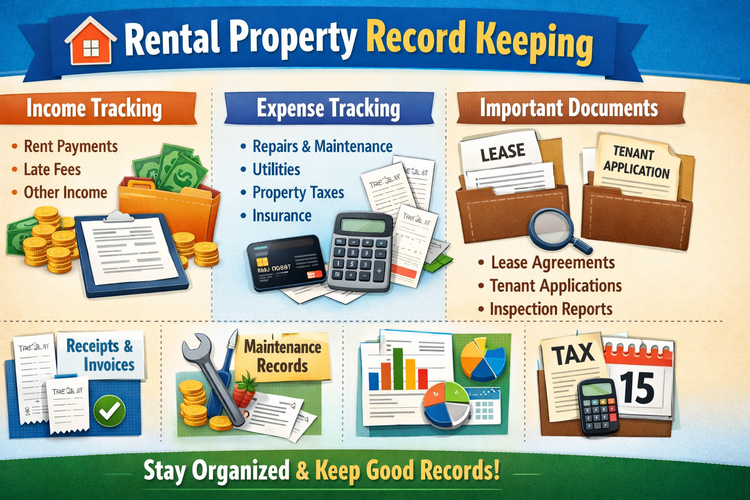 Featured image for Rental Property Record Keeping: What Documents Landlords Must Keep (and for How Long)